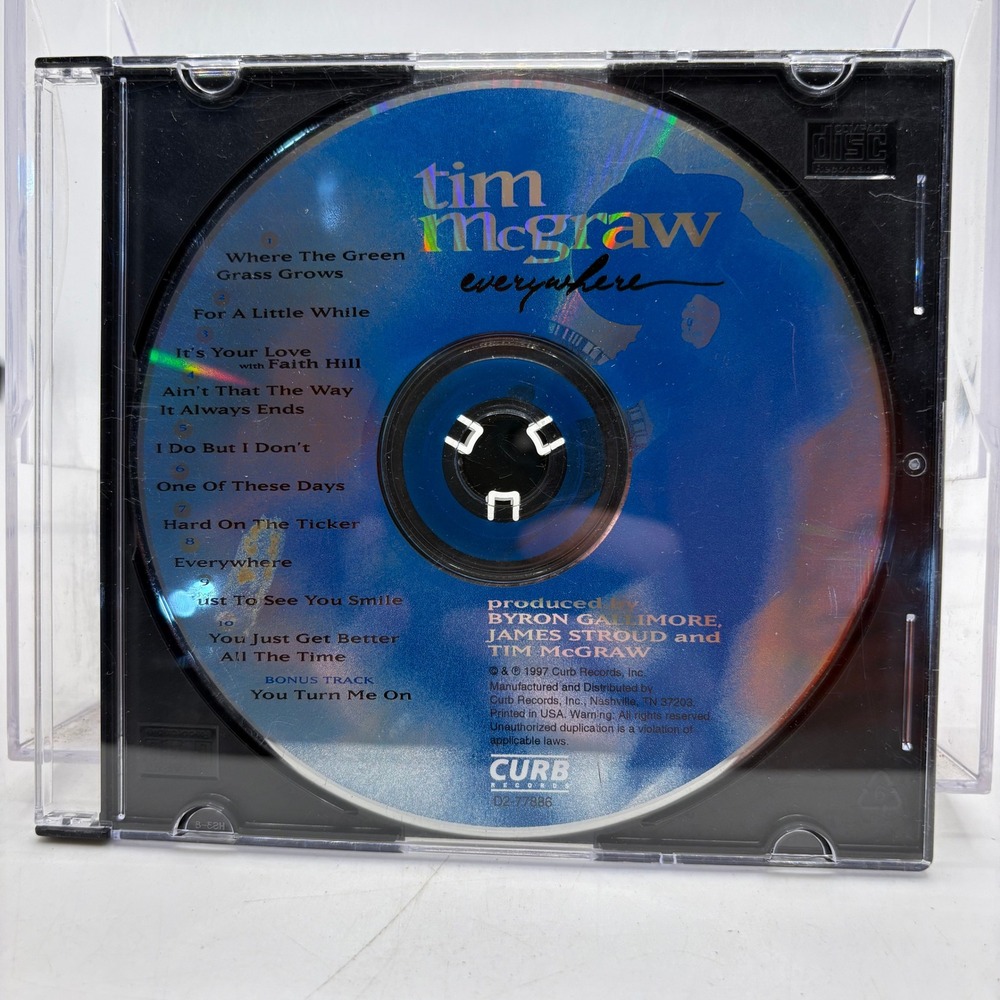 Tim McGraw Everywhere CD 1997 Curb Records D2-77886 Country Music Album